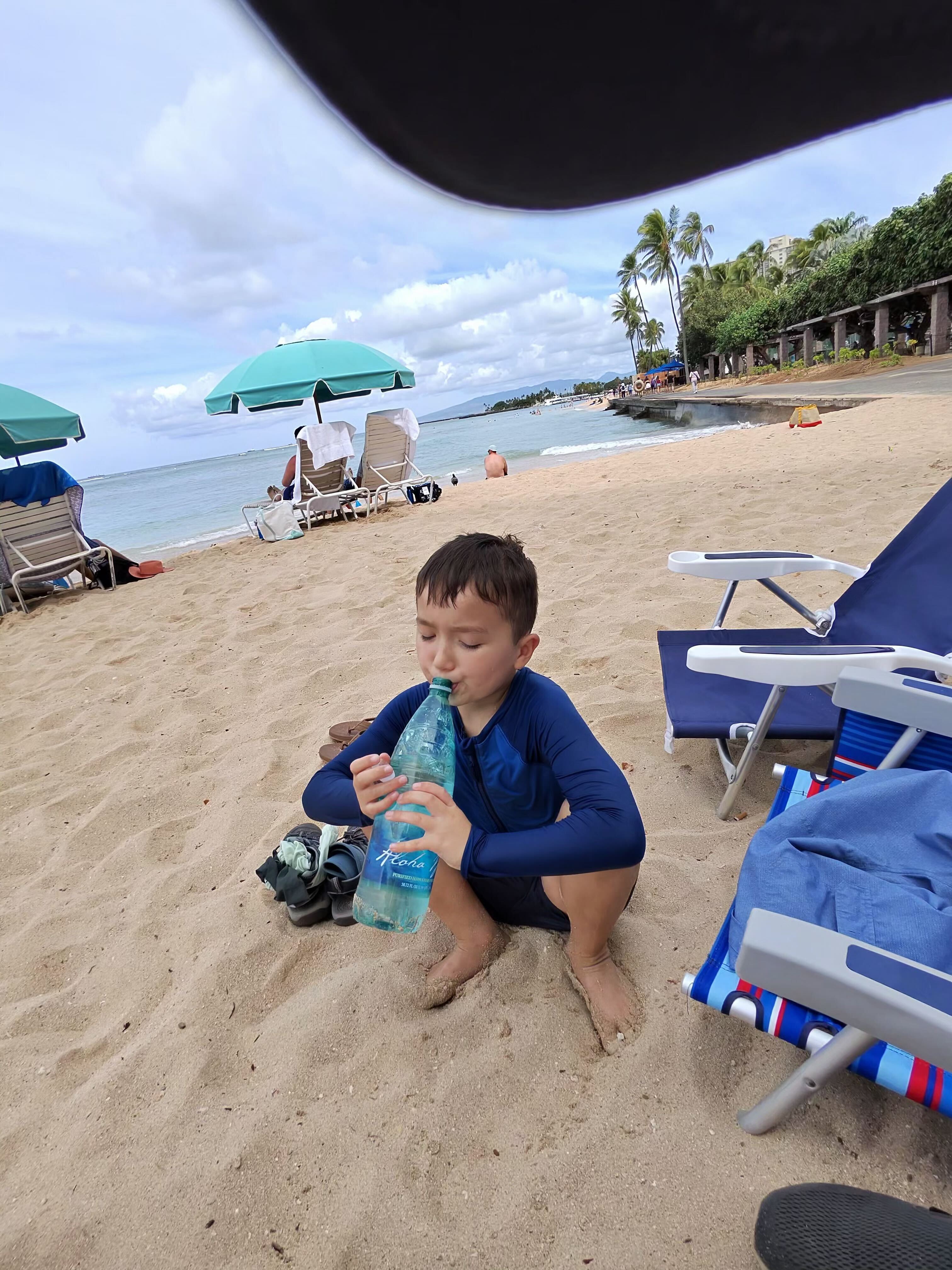 Dalai on the beach