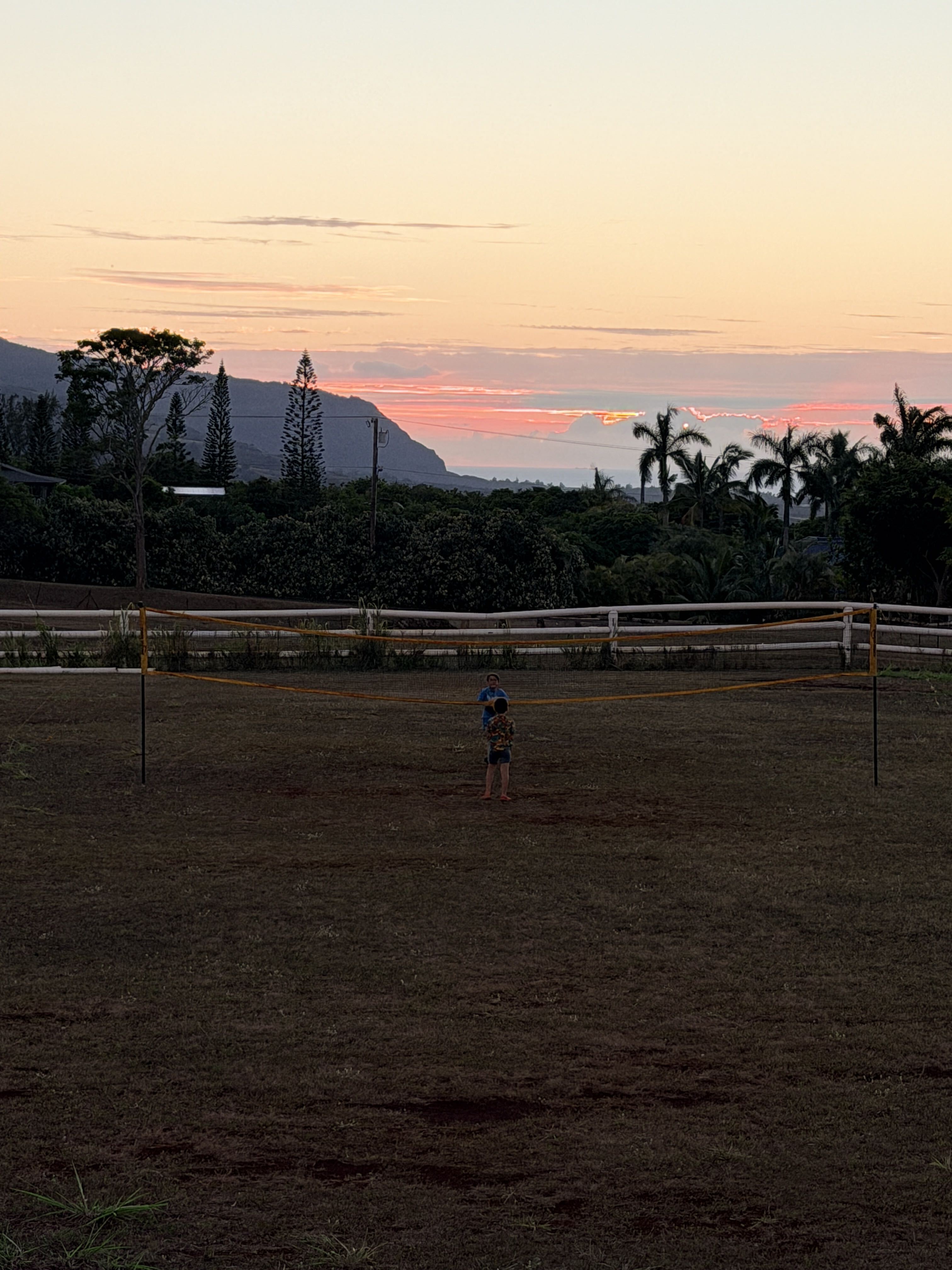 Kids at sunset